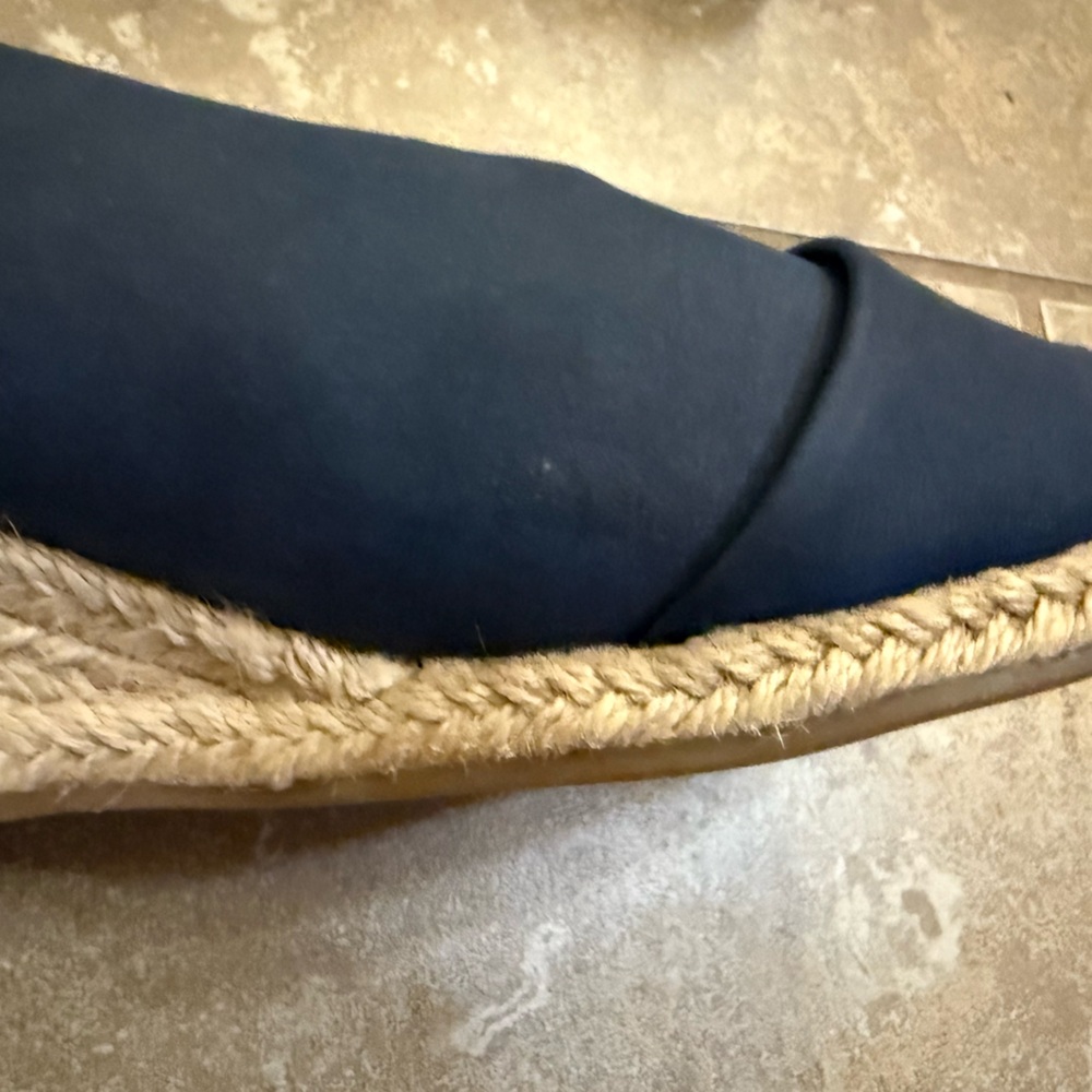Easy Street Devlin Espadrille Wedge Sandal Size 8 in Blue - Picture 10 of 11